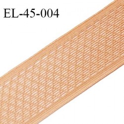 Elastique 42 mm lingerie et autre haut de gamme élastique ajouré très souple fabriqué en France couleur chair prix au mètre