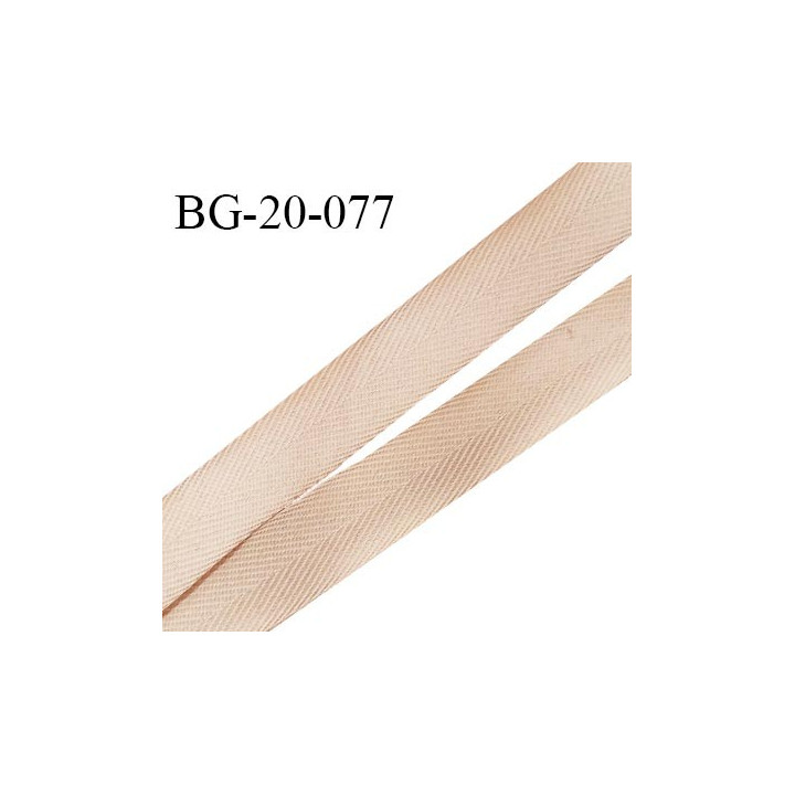 Ruban sangle 20 mm sergé synthétique couleur beige largeur 20 mm prix au mètre
