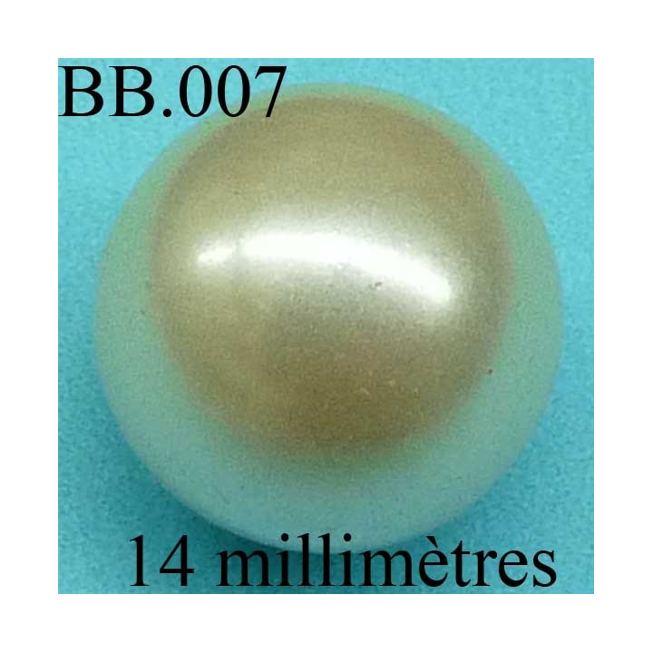 perle non percé nacré diamètre 14 millimètres POUR REPARER OU CREER VOS BIJOUX BICHE DE BERE
