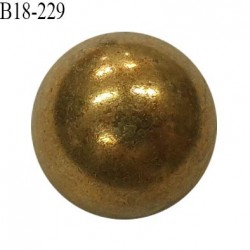 Bouton 18 mm style ancien en métal couleur laiton vieilli accroche avec un anneau diamètre 18 mm prix à l'unité