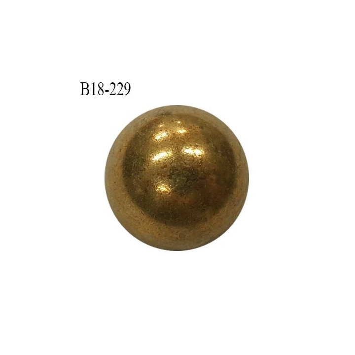 Bouton 18 mm style ancien en métal couleur laiton vieilli accroche avec un anneau diamètre 18 mm prix à l'unité