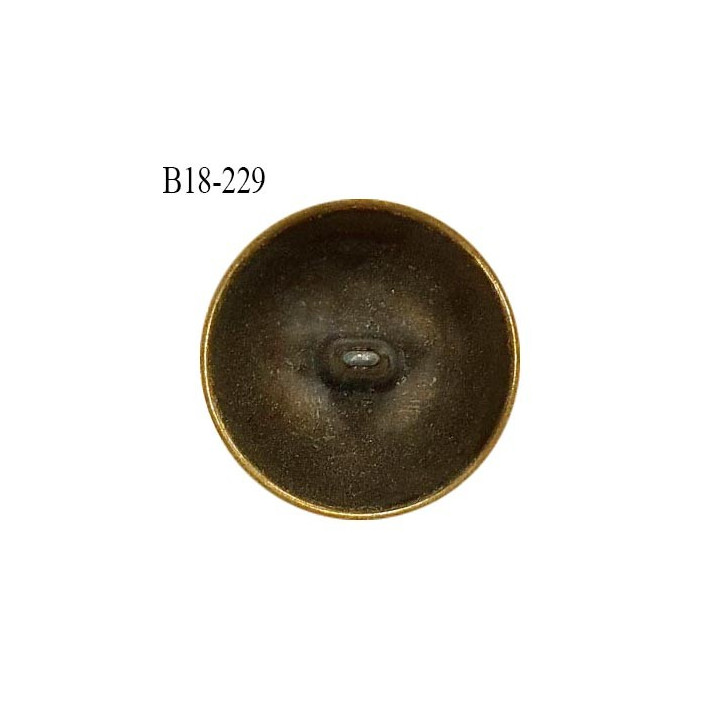 Bouton 18 mm style ancien en métal couleur laiton vieilli accroche avec un anneau diamètre 18 mm prix à l'unité