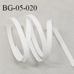 Biais sergé 5 mm couleur blanc plus rigide que le BG-05-001 et BG-05-008 fabriqué en France prix au mètre
