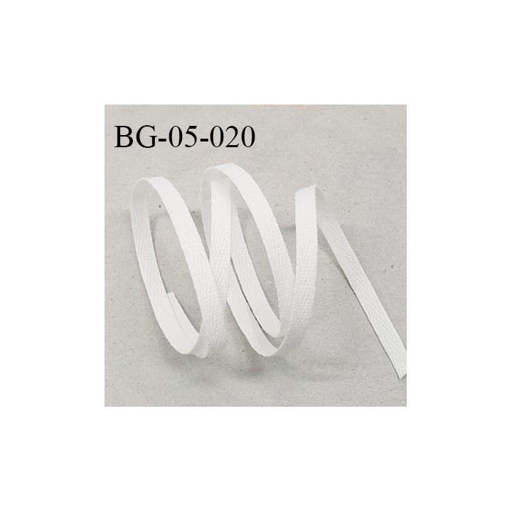 Biais sergé 5 mm couleur blanc plus rigide que le BG-05-001 et BG-05-008 fabriqué en France prix au mètre