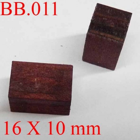 pièce en bois éxotique 16 x 10 mm POUR REPARER OU CREER VOS BIJOUX BICHE DE BERE