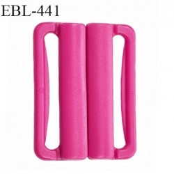 Boucle clip 30 mm attache réglette pvc spécial maillot de bain couleur fushia haut de gamme prix à l'unité