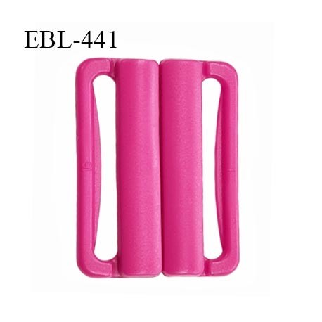 Boucle clip 30 mm attache réglette pvc spécial maillot de bain couleur fushia haut de gamme prix à l'unité