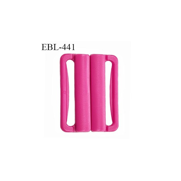 Boucle clip 30 mm attache réglette pvc spécial maillot de bain couleur fushia haut de gamme prix à l'unité