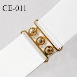 Ceinture élastique 70 cm couleur naturel fermeture métal couleur or largeur 7 cm épaisseur 1.5 mm longueur 70 cm prix à l'unité