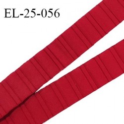 Elastique 24 mm lingerie haut de gamme couleur rouge baiser largeur 24 mm fabriqué en France prix au mètre