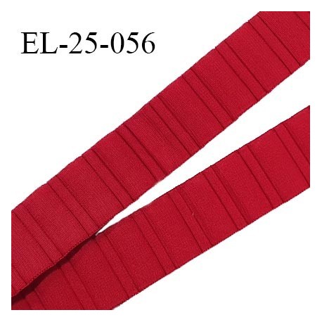 Elastique 24 mm bretelle et lingerie haut de gamme couleur rouge baiser largeur 24 mm fabriqué en France prix au mètre