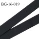 Devant bretelle 16 mm en polyamide attache bretelle rigide pour anneaux couleur noir haut de gamme prix au mètre