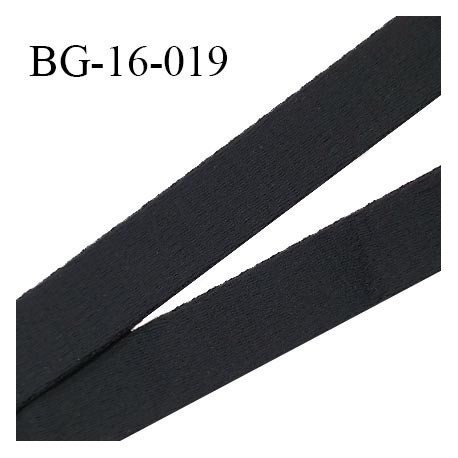 Devant bretelle 16 mm en polyamide attache bretelle rigide pour anneaux couleur noir haut de gamme prix au mètre