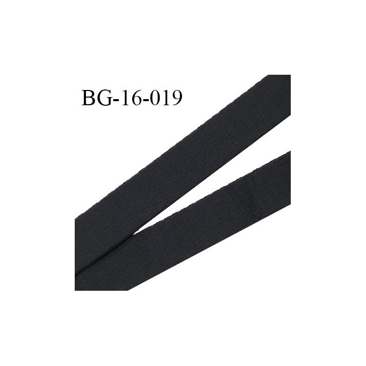 Devant bretelle 16 mm en polyamide attache bretelle rigide pour anneaux couleur noir haut de gamme prix au mètre