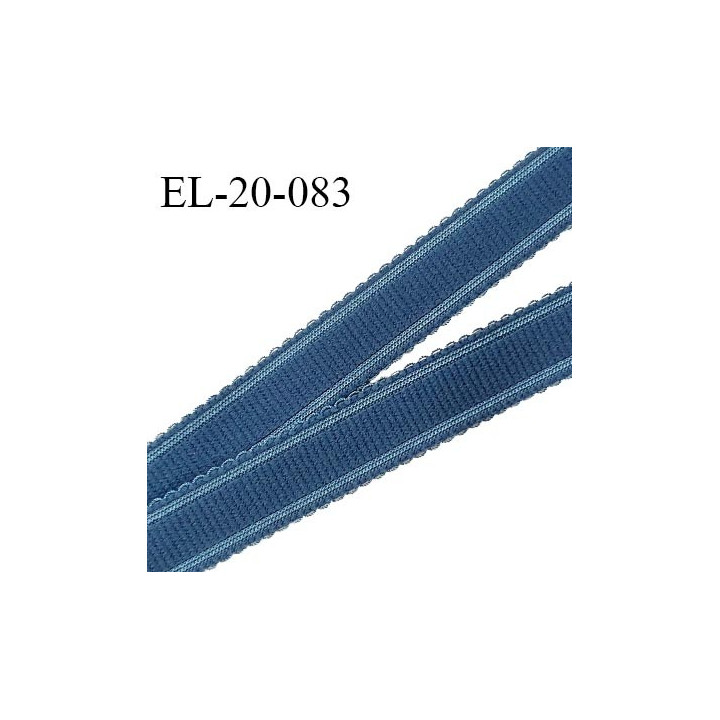 Elastique 20 mm bretelle et lingerie couleur bleu cyprès fabriqué en France pour une grande marque largeur 20 mm prix au mètre