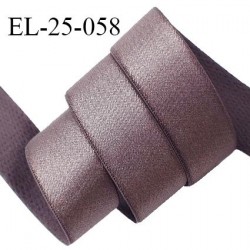 Elastique 24 mm lingerie couleur bois de rose brillant fabriqué en France pour une grande marque prix au mètre