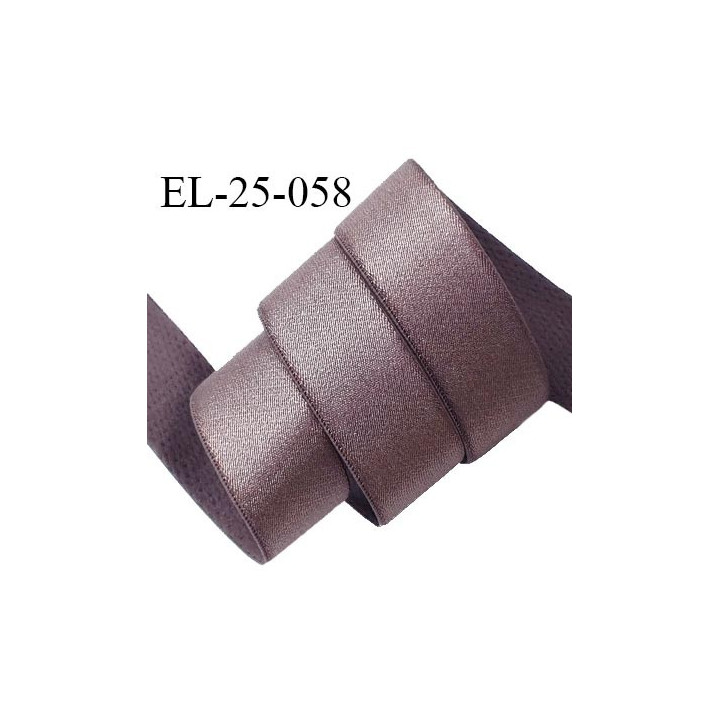 Elastique 24 mm bretelle et lingerie couleur bois de rose brillant fabriqué en France pour une grande marque prix au mètre