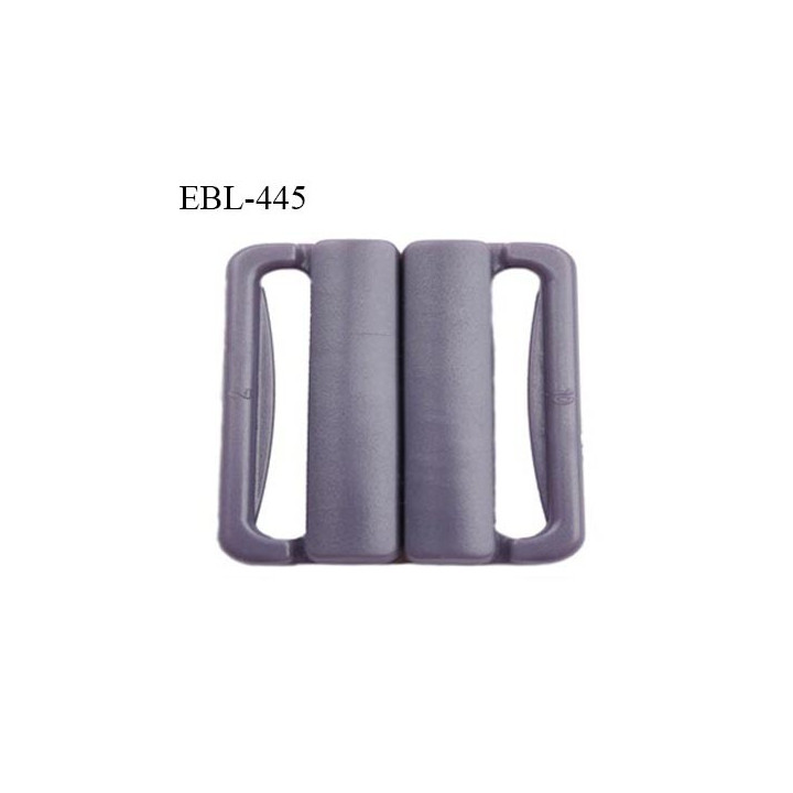 Boucle clip 16 mm attache réglette pvc spécial maillot de bain couleur prune parme clair haut de gamme prix à l'unité