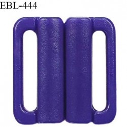 Boucle clip 25 mm attache réglette pvc spécial maillot de bain couleur bleuet prix à l'unité