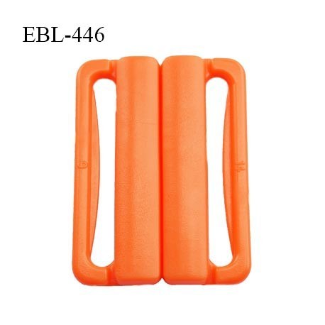 Boucle clip 25 mm attache réglette pvc spécial maillot de bain couleur orange prix à l'unité