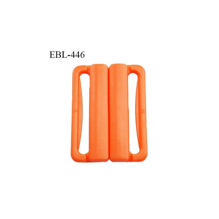 Boucle clip 25 mm attache réglette pvc spécial maillot de bain couleur orange prix à l'unité