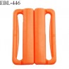 Boucle clip 25 mm attache réglette pvc spécial maillot de bain couleur orange prix à l'unité