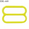 Réglette 16 mm de réglage de bretelle pour soutien gorge et maillot de bain en pvc couleur jaune citron prix à l'unité
