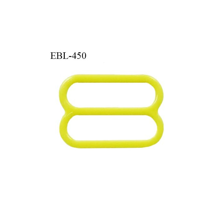 Réglette 18 mm de réglage de bretelle pour soutien gorge et maillot de bain en pvc couleur jaune citron prix à l'unité