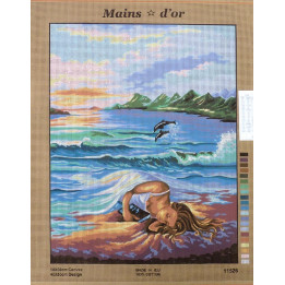 Canevas 50 x 60 cm marque MAINS D'OR thème "aphrodite endormie"Canevas 50 x 60 cm marque MAINS D'OR thème "aphrodite endormie"