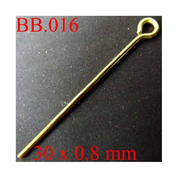 LOT DE 30 PIECES BICHE DE BERE clous épingle 30 millimètres par 0,8 millimètres POUR REPARER OU CREER VOS BIJOUX BICHE DE BERE