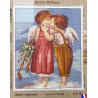 Canevas à broder 45 x 65 cm marque ROYAL PARIS thème baiser angélique d'après A.CORSINI made in France