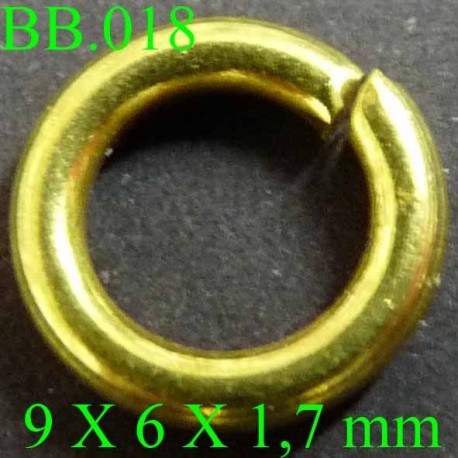 anneau en métal doré PIECES BICHE DE BERE 9 x7 x 1,6 mm POUR REPARER OU CREER VOS BIJOUX BICHE DE BERE