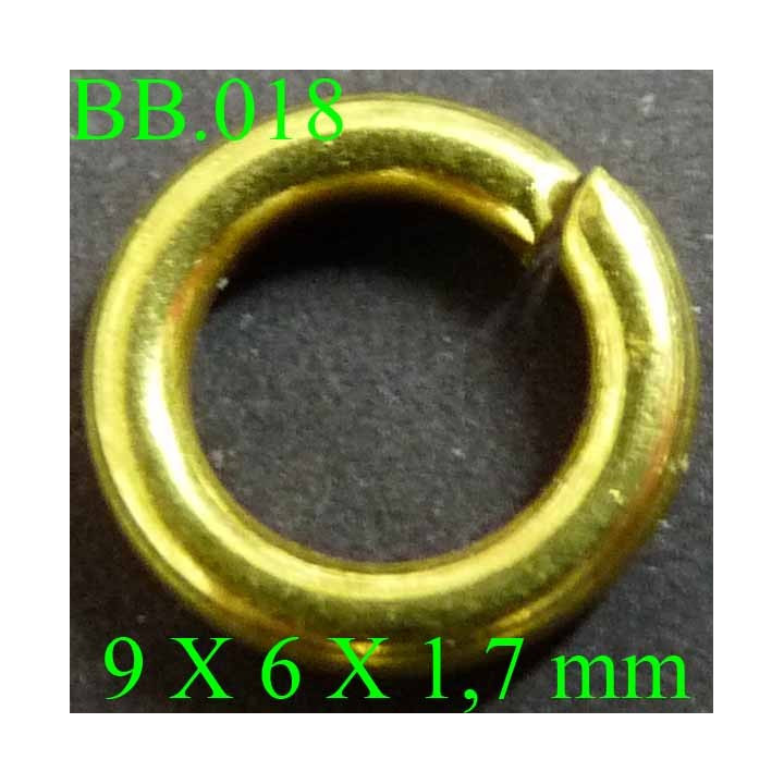 anneau en métal doré PIECES BICHE DE BERE 9 x7 x 1,6 mm POUR REPARER OU CREER VOS BIJOUX BICHE DE BERE