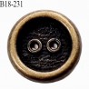 Bouton 18 mm style ancien en métal couleur laiton vieilli diamètre 18 mm prix à l'unité