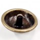 bouton 27 mm en métal style ancien ancien motif en couleur accroche avec un anneau diamètre 27 millimètres