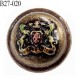 bouton 27 mm en métal style ancien ancien motif en couleur accroche avec un anneau diamètre 27 millimètres