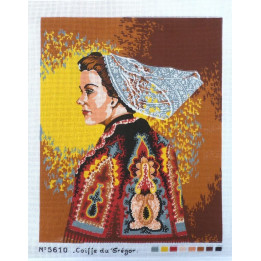 Canevas à broder 50 x 60 cm  thème COIFFE DU TREGOR