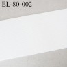 élastique plat 80 mm très belle qualité oeko tex couleur blanc doux au touché fabriqué en Europe largeur prix au mètre