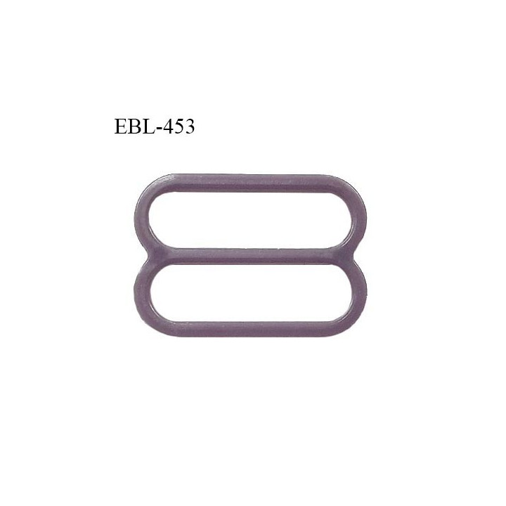 Réglette 16 mm de réglage de bretelle pour soutien gorge et maillot de bain en pvc couleur prune parme prix à l'unité