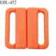Boucle clip 16 mm attache réglette pvc spécial maillot de bain couleur orange haut de gamme prix à l'unité