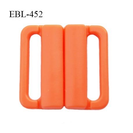 Boucle clip 16 mm attache réglette pvc spécial maillot de bain couleur orange haut de gamme prix à l'unité