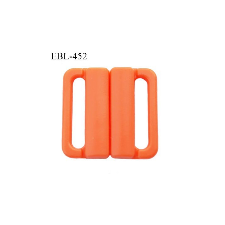 Boucle clip 16 mm attache réglette pvc spécial maillot de bain couleur orange haut de gamme prix à l'unité