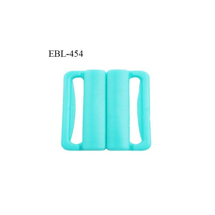 Boucle clip 16 mm attache réglette pvc spécial maillot de bain couleur bleu vert haut de gamme prix à l'unité