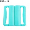 Boucle clip 16 mm attache réglette pvc spécial maillot de bain couleur bleu vert haut de gamme prix à l'unité