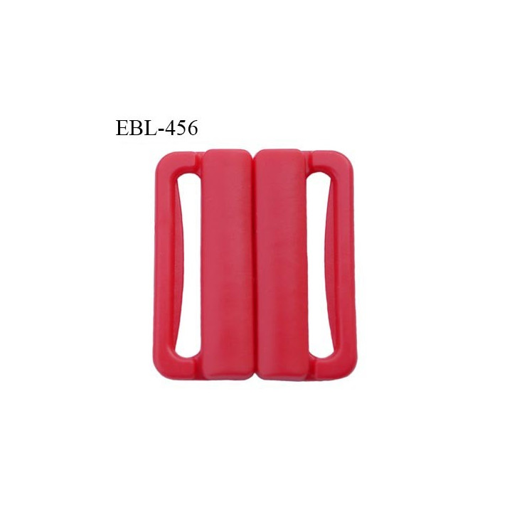 Boucle clip 30 mm attache réglette pvc spécial maillot de bain couleur rouge haut de gamme prix à l'unité