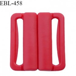 Boucle clip 20 mm attache réglette pvc spécial maillot de bain couleur rouge haut de gamme prix à l'unité