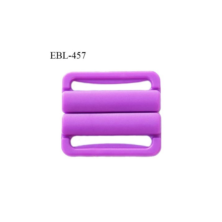 Boucle clip 20 mm attache réglette pvc spécial maillot de bain couleur violet haut de gamme prix à l'unité