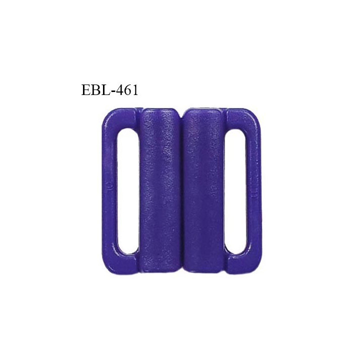 Boucle clip 20 mm attache réglette pvc spécial maillot de bain couleur bleuet haut de gamme prix à l'unité