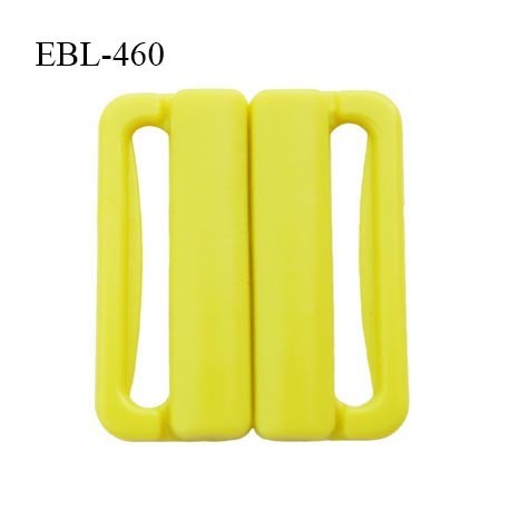 Boucle clip 30 mm attache réglette pvc spécial maillot de bain couleur jaune vert anis haut de gamme prix à l'unité