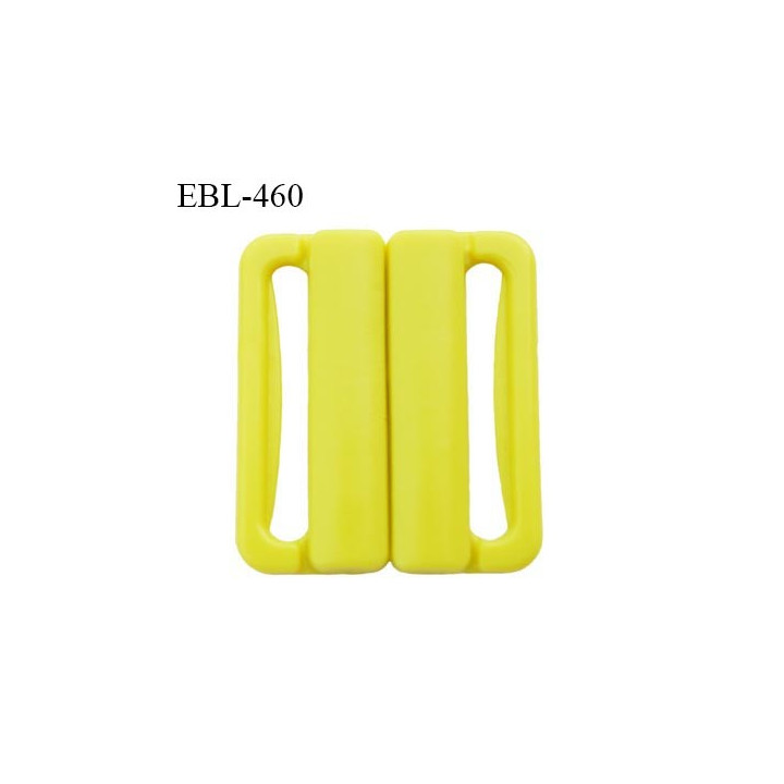 Boucle clip 30 mm attache réglette pvc spécial maillot de bain couleur jaune vert anis haut de gamme prix à l'unité